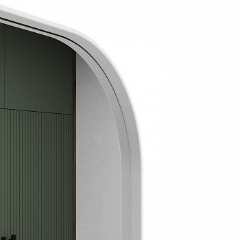 Прямоугольное зеркало в белой металлической раме PERSO M 150 см