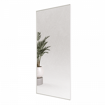 Зеркало прямоугольное в белой металлической раме «Мускат» XL (в тонкой раме) 200 см